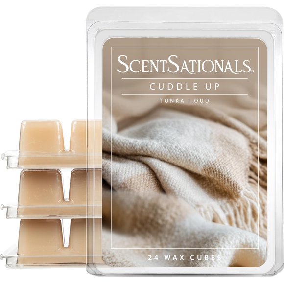 Scentsationals Fondants de Cire, Cubes de Cire Parfum Puissant - Câlins - Parfum Longue Durée pour Plus de Chaleur, 10 Oz (24 Cubes)