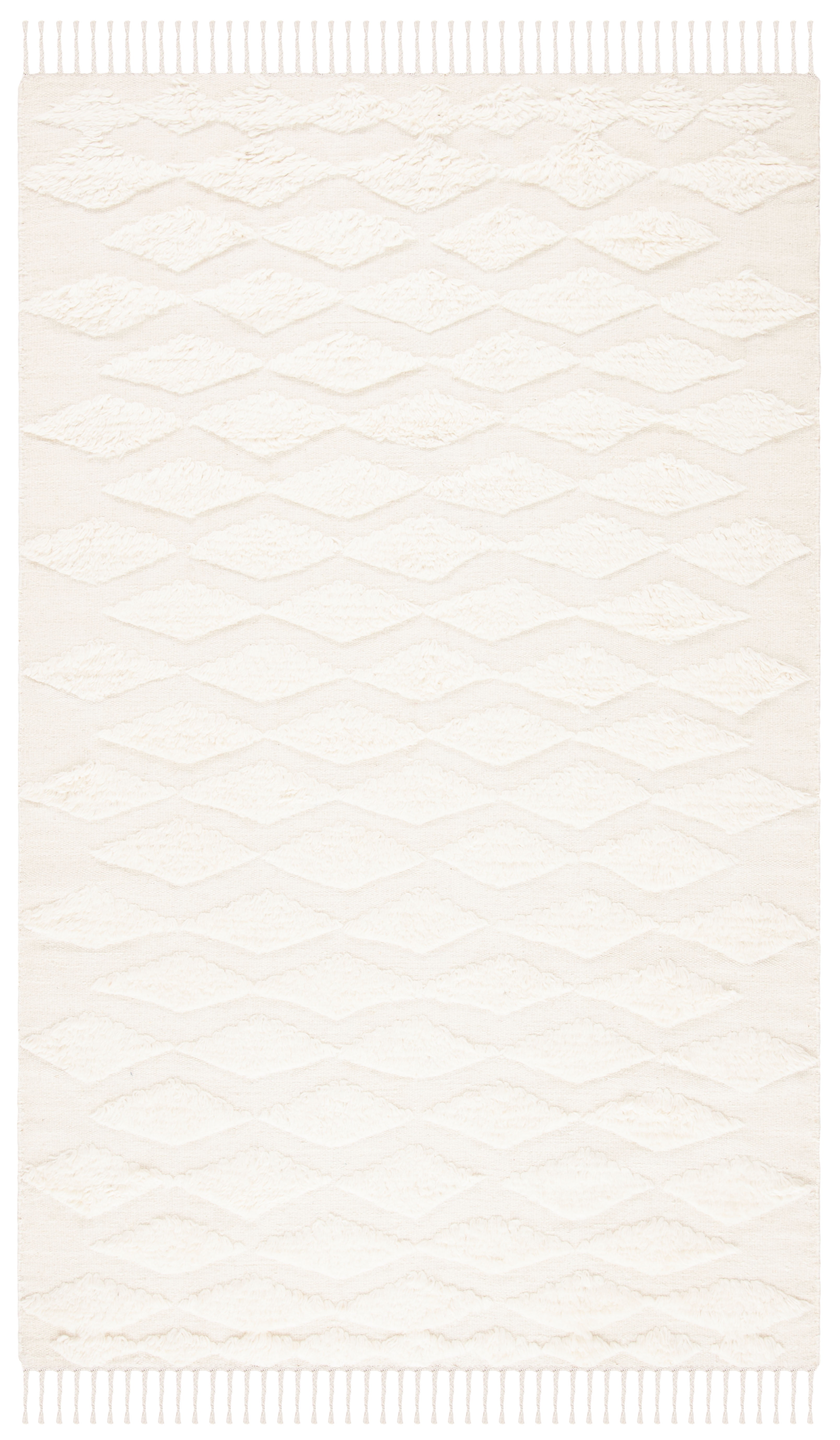 SAFAVIEH Casablanca Winona Solid Wool Area Rug, Ivory, 8' x 10'