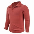 thumbnail image 2 of pstuiky Camisas de invierno de manga larga para hombre, Abrigo informal de manga larga con media cremallera y cuello de solapa para hombre, chaquetas informales, abrigos de polar salir tops xl, 2 of 6