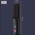 thumbnail image 3 of Cordless Hair Straightener Brush for Short Hair with LCD Temperature Display, Fast Heating Travel Styler, Portable Straightening Brush, 3 of 8