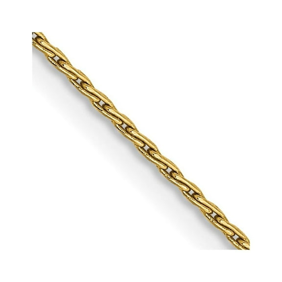 Auriga Fine Jewelry 14K Yellow Gold 1mm Parisian Wheat Chain Necklace 16inch for Women