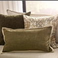 thumbnail image 2 of Bouclair Green Ansley Decorative Pillow 20x20 in (51x51 cm), 2 of 10