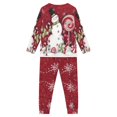 thumbnail image 3 of Renewold 2 Packs Candy Snowman Pajama Set for Christmas Birthday Gifts 13-14Y Toodlers and Kids Crew Neck Long Sleeve Sleepwear Tops Breathable Loungewear for Sleep Jogger, 3 of 5