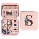 thumbnail image 1 of Estuche de viaje para joyas, organizador de joyas para mujer, caja organizadora de anillos, collares y pendientes con espejo, regalos de cumpleaños para mujeres, mamás y abuelas, 1 of 8