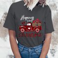 thumbnail image 2 of Pompotops T-Shirts à Col Rond pour Femmes Imprimé Fête des Mères Manches Courtes Blouse, 2 of 7