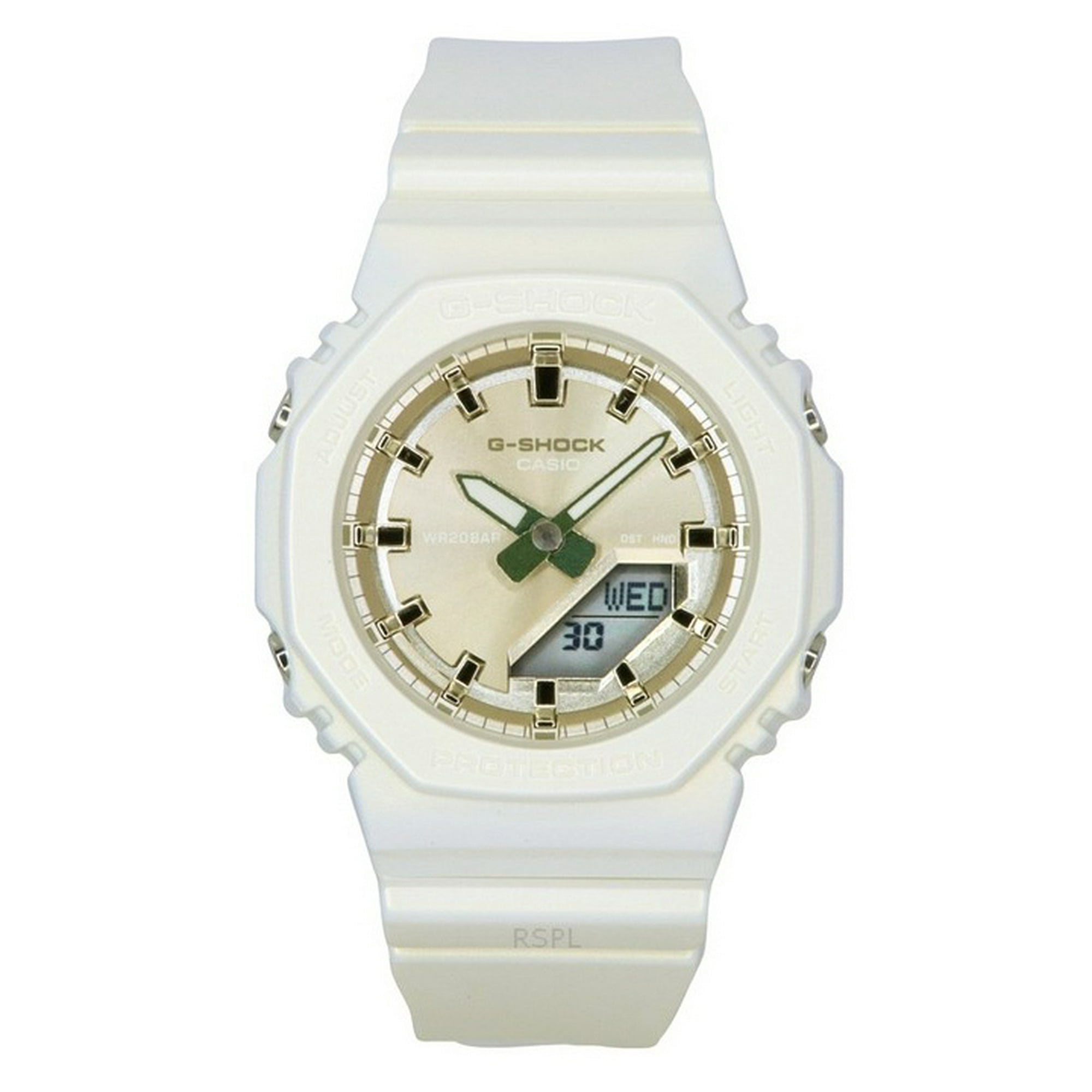 Casio G Shock Analog Digital Bio Based Resin Strap Beige Dial Quartz GMA P2100ST 7A 200M Women s Watch Walmart