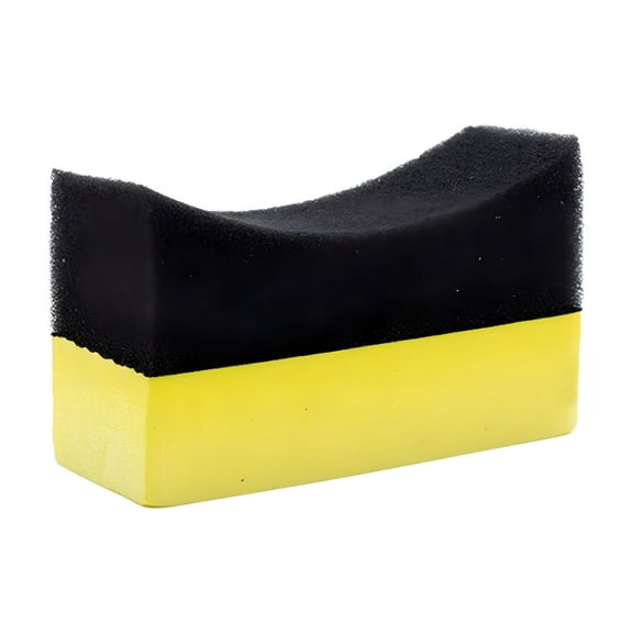 ACDANC Sponge Cleaning Wipe for Car Wheels - Curved Face Wax-Applicable Tire Sponge,Ideal for Car Wash and Wheel Cleaning,Essential Brush for Car Wash Detailing Black