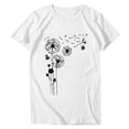 thumbnail image 2 of Zunfeo Casual Tops for Women Short Sleeve Floral T Shirts Cozy Crew Neck Summer Tops Valentine's Day Gift White L, 2 of 4