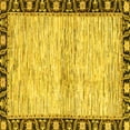 thumbnail image 1 of Ahgly Company Indoor Square Abstract Yellow Modern Area Rugs, 7' Square, 1 of 4