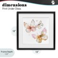 thumbnail image 4 of Stupell Industries Cottage Pink Watercolor Butterfly Trio Black Framed Print Under Glass, 13 x 13, by Creative Studio, 4 of 8