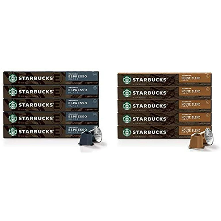 Starbucks By Nespresso, Espresso Dark Roast (50-Count Single Serve  Capsules) & House Blend (50-Count Single Serve Capsules, Compatible With  Nespresso
