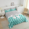 thumbnail image 4 of Erosebridal Sequin Print Bedding Twin Comforter Set, Cartoon Bowknot Down Comforter, Geometric Decor, Reversible 2pcs, 4 of 7