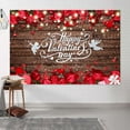 thumbnail image 3 of 7 x 5 ft Brown Wood Love Heart Rose Print Photography Backdrop Valentine's Day Theme Backdrop Engagement Wedding Anniversary Proposal Couple Party Decoration Photo Photography Background, 3 of 5