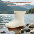 thumbnail image 3 of KFeng Waterproof Rubber Rain Boots,Women's Play Short Rain Boot,KAHAKI(Women6.5), 3 of 11