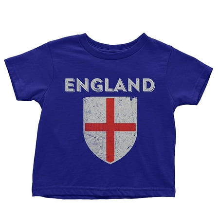 NYC FACTORY UK England Soccer Jersey Flag Toddlers Tee Blue
