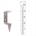 thumbnail image 3 of Pluviómetro Exterior de 5 Pulgadas de Capacidad con Tubo, Soporte de Acero Inoxidable 2 en 1: Medición de Lluvia Precisa para Jardín y Césped, 3 of 5