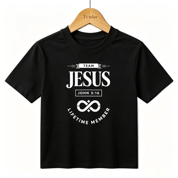 Boys Graphic T-Shirt Christian Faith Team Jesus Kids Tees 100% Cotton Short Sleeve Tops Ages 4-13Y