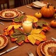 thumbnail image 6 of Dongrere Fall Candle Ring Wreath, Artificial Maple Leaf Candle Ring, Autumn Candle Holder for Thanksgiving Dining Table Mantel Decor, 3 Inch, C, 6 of 6