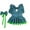 B, variant on hengsof Cute Christmas Puppy Dress Set Pet Clothes with Bow Skirt Small Dog Outfit for Holiday Party Decor Ideal for Christmas
