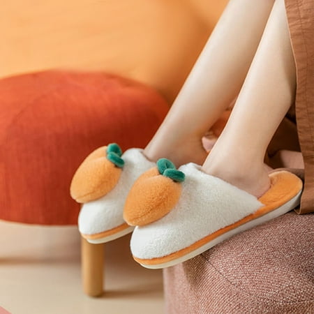 

BONIXOOM Beach Sandals For Woman Clearance Slip-On Platform V-Day Casual Winter Womens Shoes Orange Size 38-39