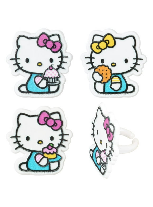 Hello Kitty and Mimmy Cupcake Rings, 12ct