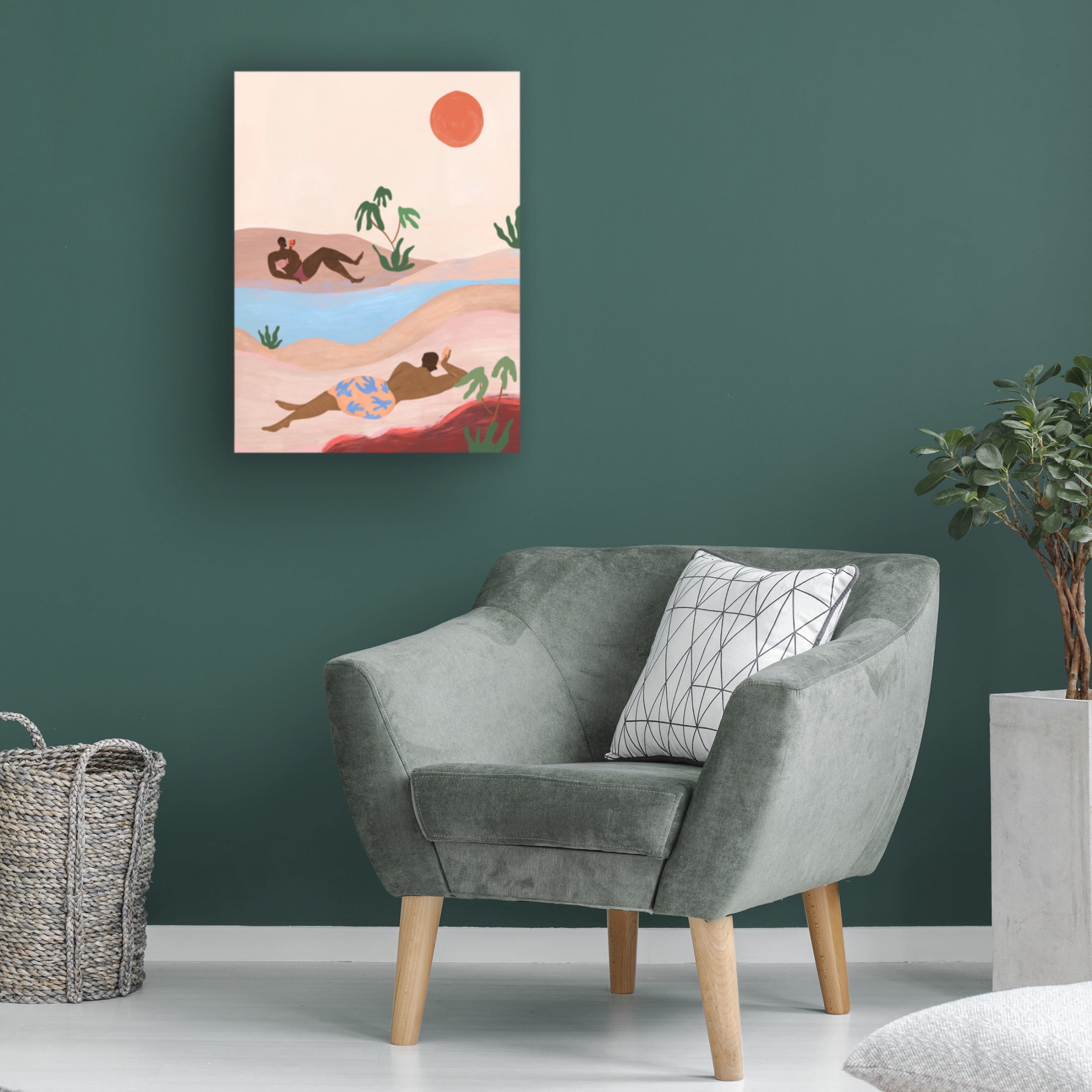 Trademark Fine Art Arty Guava Beach Please Canvas Wall Art