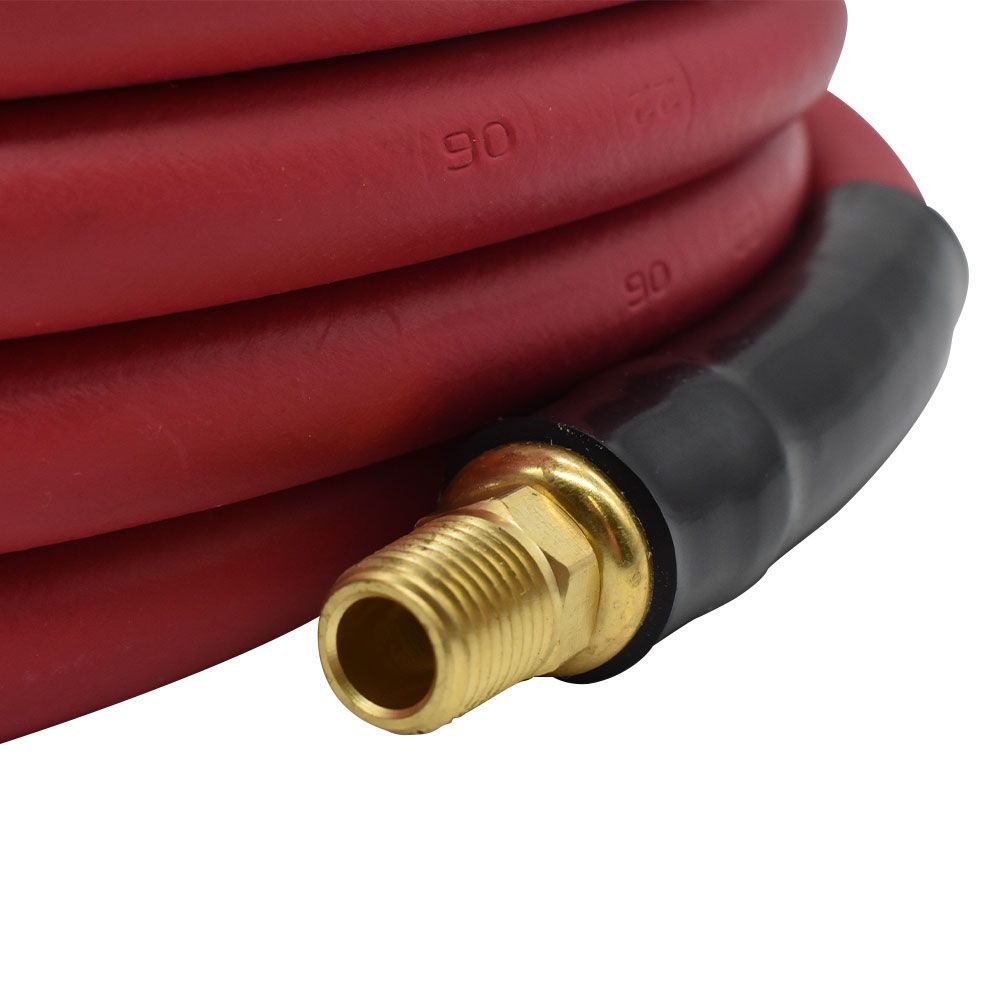 Interstate Pneumatics 1/2 Inch X 25' Pneumatic Rhino Rubber Air Hose Red