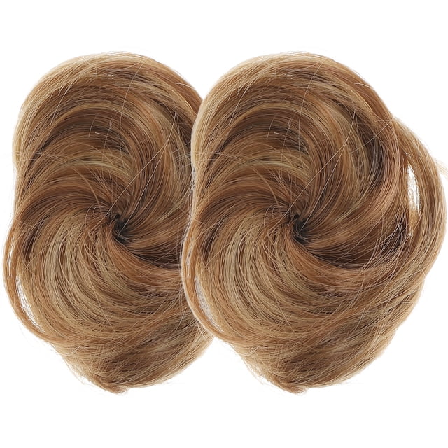 MasteelfCA 2Pcs Fake Bun Claw Chignons Hair Bun Hairpieces Straight Hair Buns Extensions