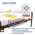 thumbnail image 3 of Secure Safety Solutions Bed Alarm for Elderly Adults - 12x30 Sensor Pad, 120db Monitor - Fall Prevention for Dementia Patients, Seniors - Weight Sensing Pad Alerts Caregiver When They Get Up, 3 of 10