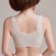 thumbnail image 5 of Bra Front Closure, Hugcore Gathering and Adjusting Strapless Bra Underwear with Large Breasts Small Thin Breathable No Rings Breasts Anti Sagging Bra Bras for Elderly Women Beige L, 5 of 6