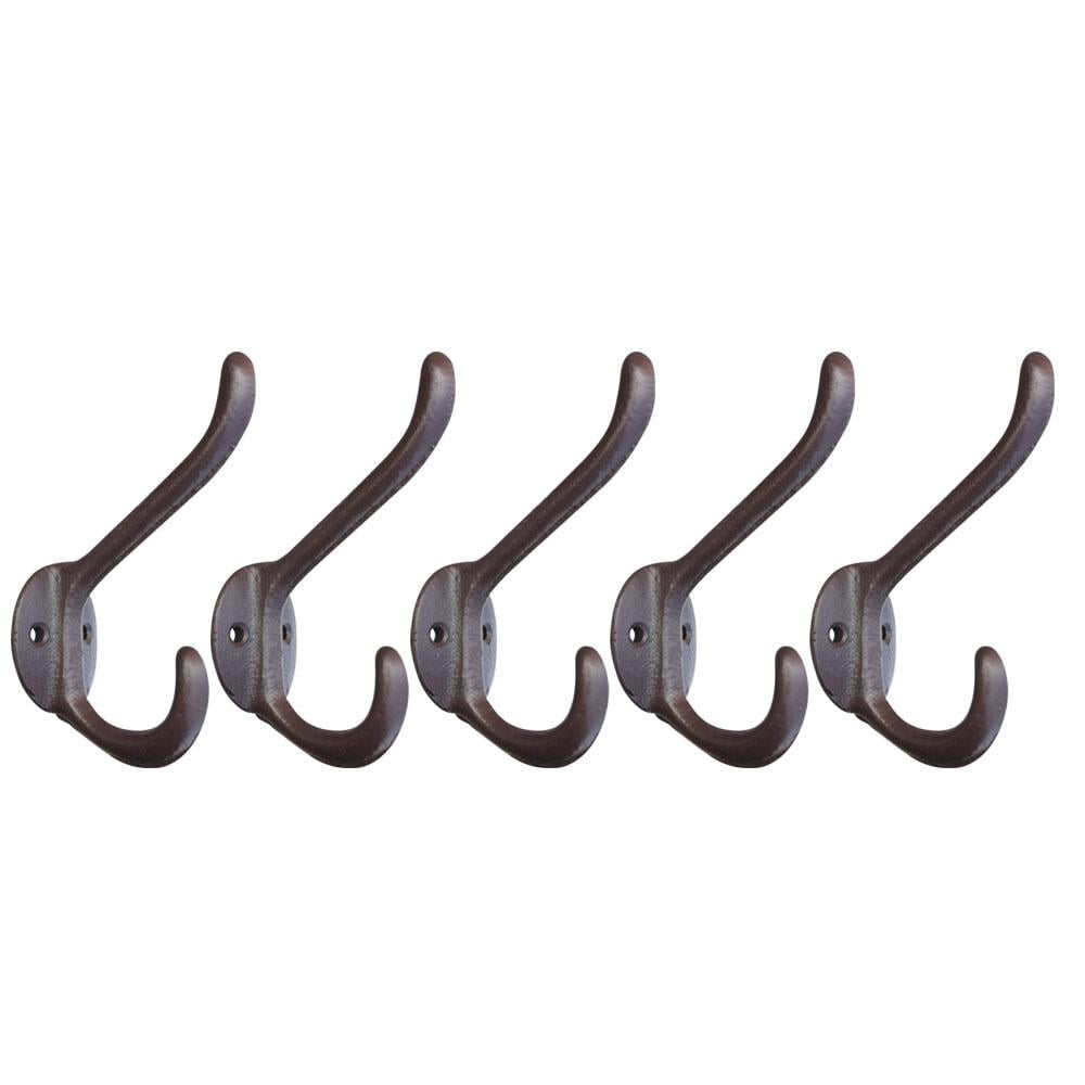 5Pcs Large Vintage Rustic Wall Mounted Hooks Rack Hangers for Coat Clothes Towel 