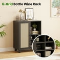 thumbnail image 4 of Farini Sideboard Buffet Cabinet, Bar Cabinet with Wine Racks and Adjustable Shelf for Kitchen, Living Room, Home Bar, Black, 4 of 8
