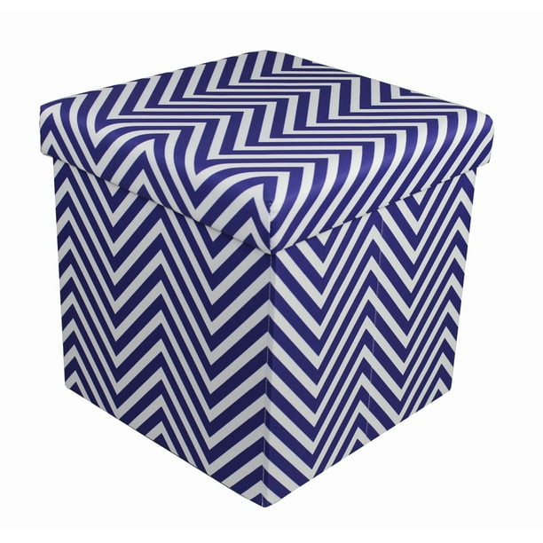 Sorbus Chevron Storage Ottoman Cube ? Foldable ...