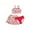 Red, variant on REDARER Girls' 3-Piece Bikini Set – Strawberry-Print Crop Top Ruffled Skirt Solid Bottoms, Cute Floral Swimwear Bathing Suit,7-8 Years