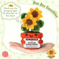 thumbnail image 3 of Figura de juguete LuoHere con forma de girasol y ganchillo, regalo para compañero de trabajo, 13 x 7 cm, 3 of 7