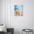 Capture the Ocean's Serenity Beach Wall Art with 12x16in Seashell and