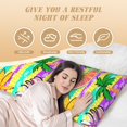 thumbnail image 2 of Yiaed Body Pillow Cover, Ultra Soft Microfiber Pillowcases, Breathable Long Pillow Case, Envelope Closure-Multicolored Tropical (20x54 inch)（Pillow core not included）, 2 of 5