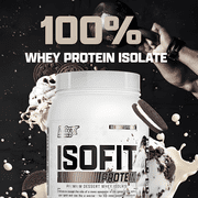 Nutrex Research IsoFit Cookies and Cream – 100% Whey Protein Isolate Powder for Lean Muscle, Recovery & Strength Support 30 Servings