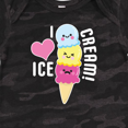 thumbnail image 4 of Inktastic I Love Ice Cream with Cute Ice Cream Cone Boys or Girls Baby Bodysuit, 4 of 5