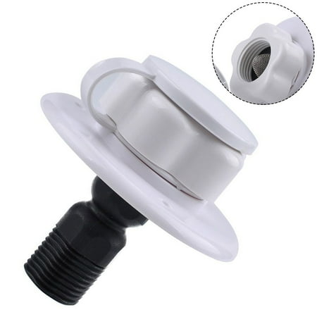 

YaSaLy RV City Water Inlet With Check Valve Flange Hose Connector Connection Fill