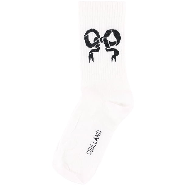 Soulland - Calcetines de peso medio para mujer, color blanco, talla única