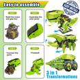 thumbnail image 3 of Juguetes de Bloques Solares Para Niños Dinosaurio Robot, 3 en 1 solar Dinosaurio Robot,DIY Dinosaurio Robot Juguetes, Juguetes educativos Para Niños y Niñas, 3 of 8