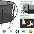 thumbnail image 4 of Kacho Trampoline, 12FT Trampoline for Adults and Kids, 1200LBS Trampoline with Enclosure Net, Basketball Hoop, Light, Sprinkler, Ladder, Wind Stakes, Outdoor Heavy-Duty Trampolines, Gray, 4 of 7