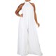 thumbnail image 2 of VISgogo Mono sin mangas con cuello halter para mujer con pierna ancha Color sólido Ropa de verano fresca sin espalda VISgogo moda, 2 of 9