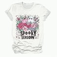 thumbnail image 4 of Godom Halloween Shirts for Women Cute Ghost Graphic T Shirt Halloween Short Sleeve Tee Tops, 4 of 4