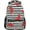 Watermelon, variant on Geometric Black Polygon Red Futuristic Large Backpack Personalized Laptop iPad Tablet Travel School Bag with Multiple Pockets