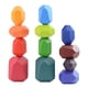 thumbnail image 2 of Bloques de construcción de piedras apiladas de arcoíris de madera para niños, juguetes educativos de iluminación cognitiva con música y colores apilados, 2 of 6