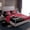 Red Black, variant on jejeloiu Rugby Ball Twin Sheet Sets,Red Black Bedding For Boys Kids 3pcs