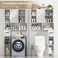 thumbnail image 6 of Wubio   Over The Toilet Storage Cabinet, Freestanding Storage Cabinet Over Toilet, Bathroom Storages Organizer Cabinets with Toilet Paper Holder Stand and Adjustable Shelf, White, 6 of 7