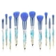 thumbnail image 1 of 10 in 1 Professional Premium Crystal Style Diamond Cut Handle Makeup Brushes with Holographic Makeup Bag (BLUE), 1 of 4
